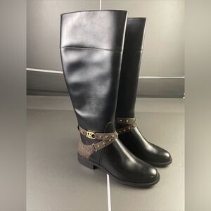 Michael Kors Kincaid Faux Leather Riding Boot Women’s Size 8